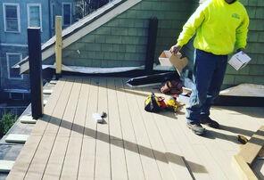 Deck construction in progress